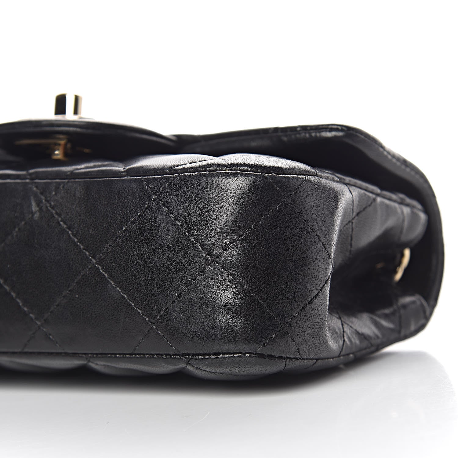 Chanel Lambskin Quilted Extra Mini Rectangular Flap Black 11 of 13