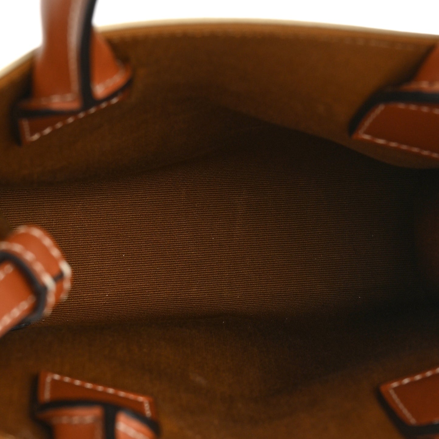 Triomphe Canvas Calfskin Mini Vertical Cabas White