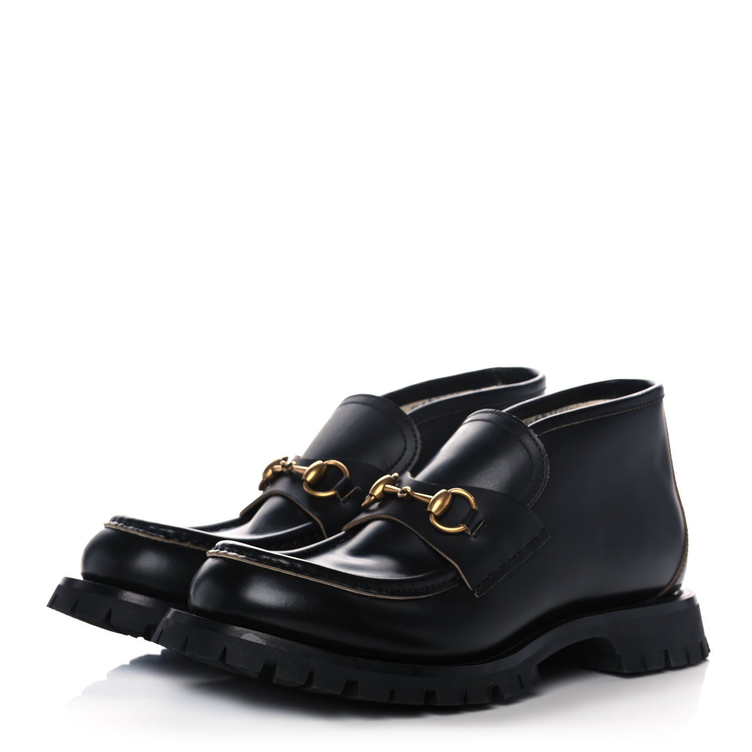 Gucci Cordovan Lux Mens Harald Horsebit Ankle Boots 8 Black 6 of 27
