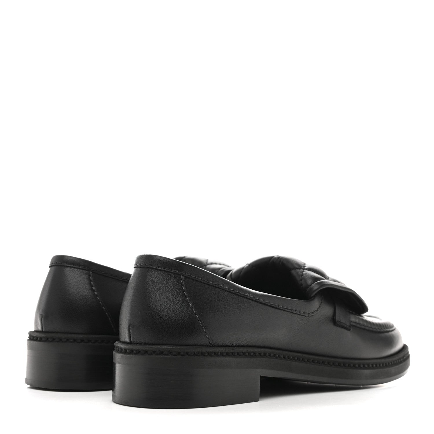 Chanel Lambskin Quilted CC Turnlock Loafers 37.5 Black 5 of 10