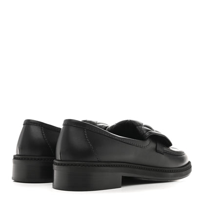 Chanel Lambskin Quilted CC Turnlock Loafers 37.5 Black 5 of 10
