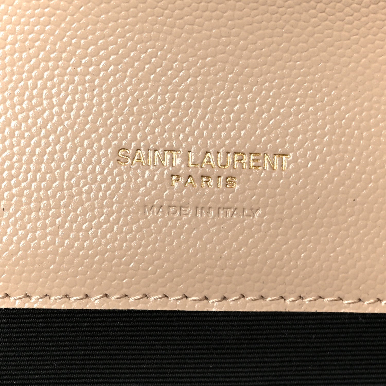 Saint Laurent Grain De Poudre Textured Mixed Matelasse Triquilt Monogram Clutch Dark Beige 6 of 9