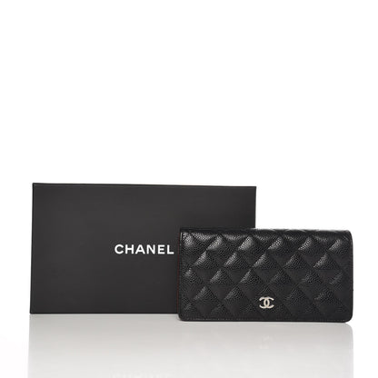 Chanel Caviar Quilted Yen Wallet Black 9 of 9