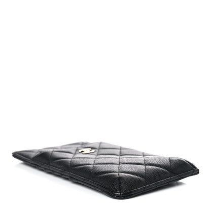 Chanel Caviar Quilted Classic Flat Wallet Pouch Black 4 of 9