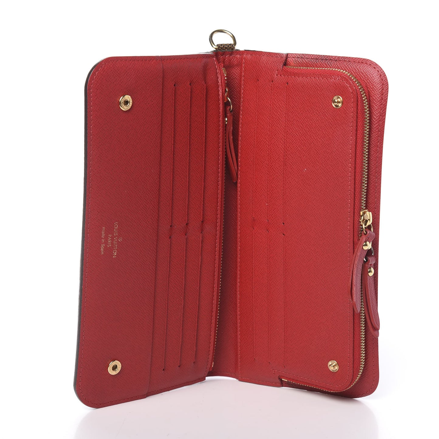 Damier Ebene Insolite Wallet Rouge