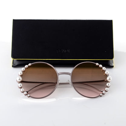 Fendi Metal Dots Round Sunglasses FF 0259/S Rose Gold 7 of 7