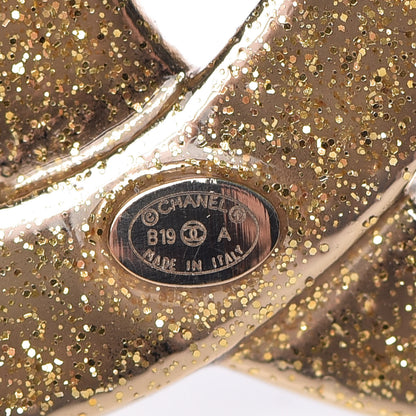 Chanel Enamel Crystal CC Brooch Gold Black 4 of 5