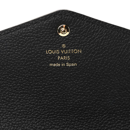 Louis Vuitton Monogram Empreinte Giant Sarah Wallet Black Beige 6 of 7