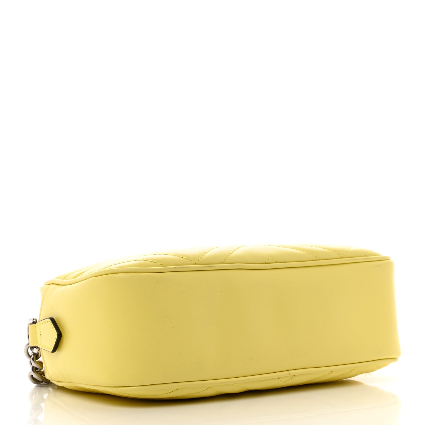 Calfskin Matelasse Small GG Marmont Chain Shoulder Bag Banana