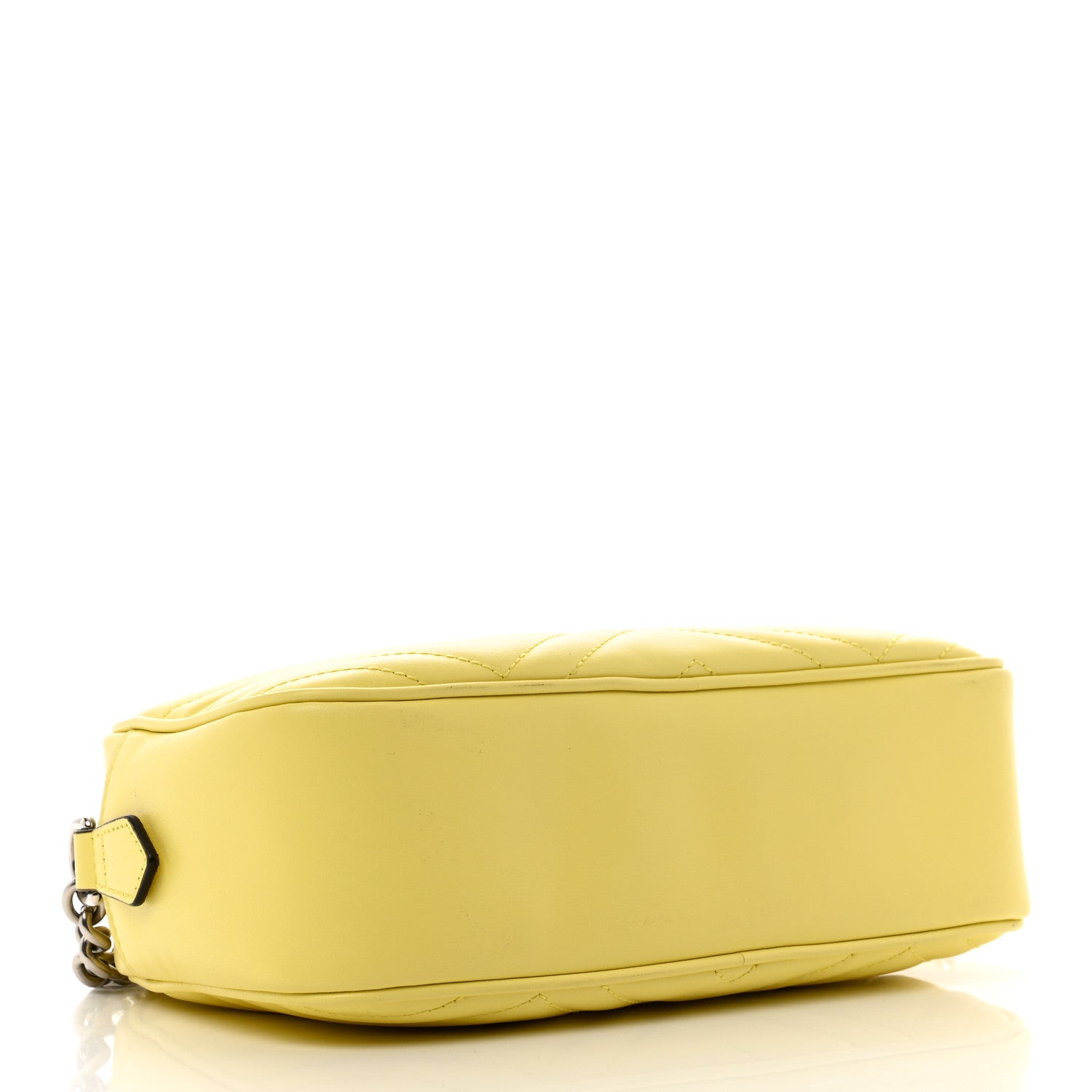 Gucci Calfskin Matelasse Small GG Marmont Chain Shoulder Bag Banana 4 of 11