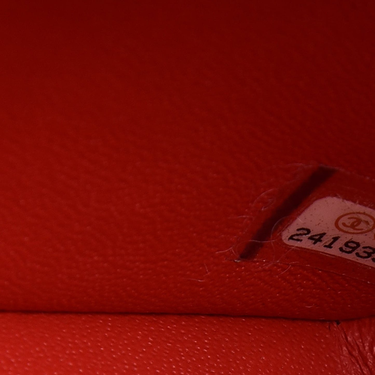 Caviar Chevron Quilted Mini Rectangular Flap Red