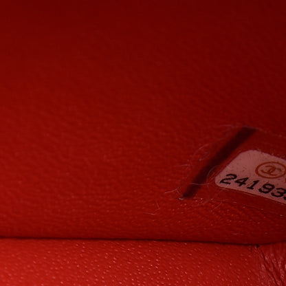 Chanel Caviar Chevron Quilted Mini Rectangular Flap Red 7 of 8