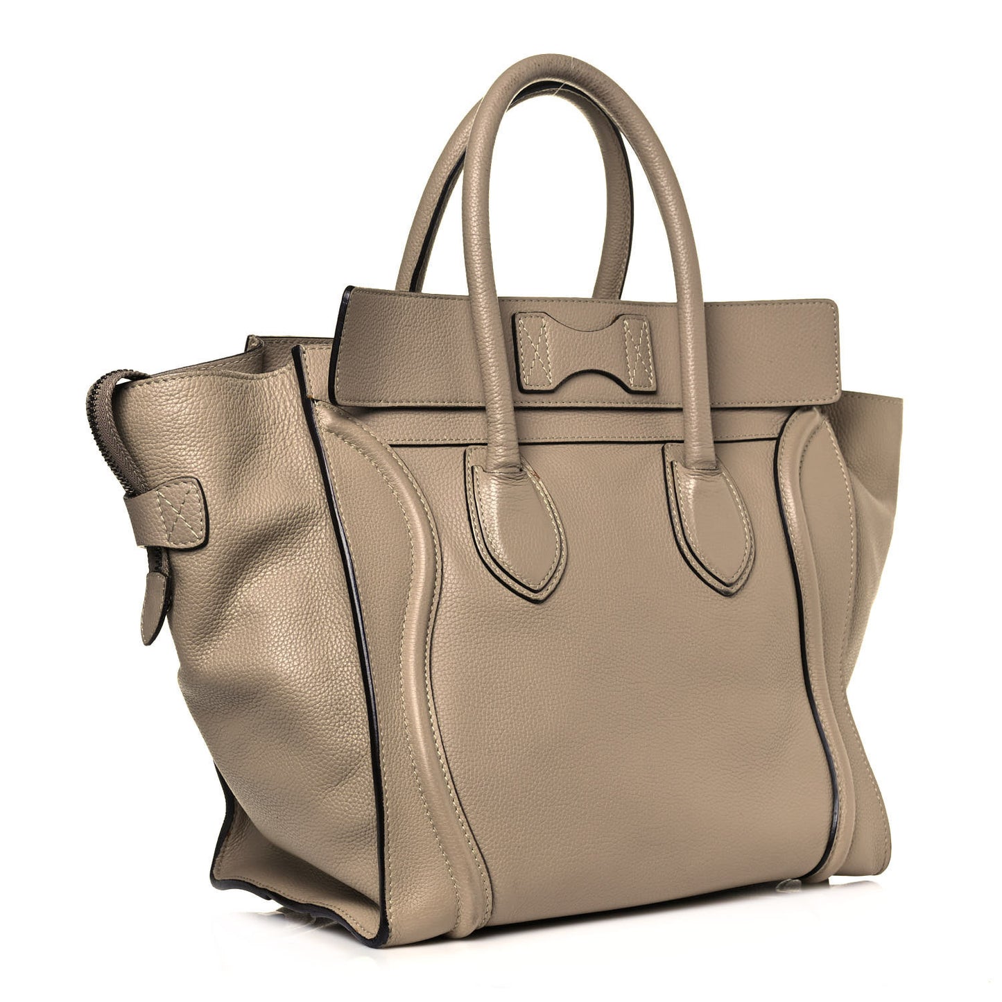 Drummed Calfskin Mini Luggage Dune