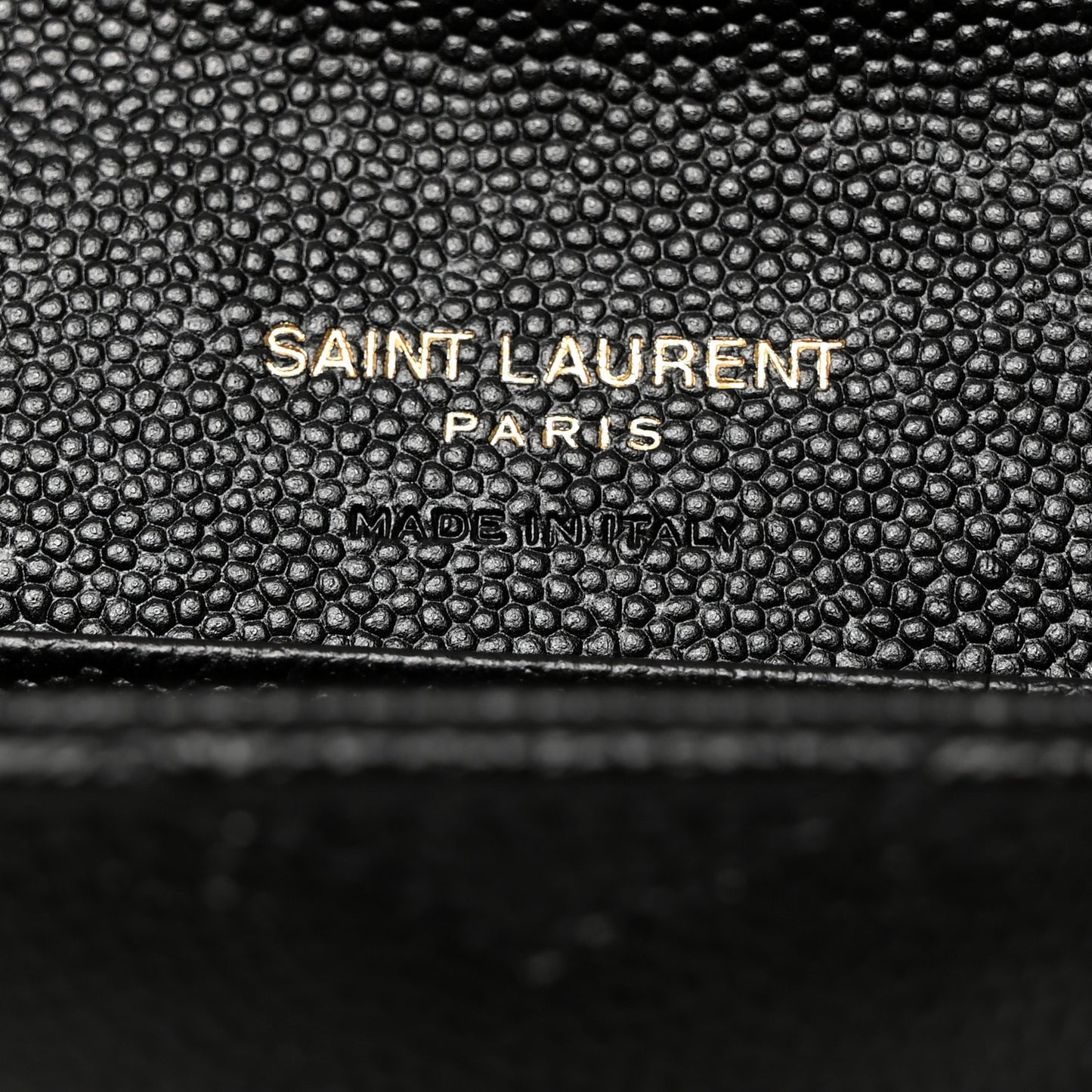 Grain De Poudre Matelasse Chevron Small Monogram Envelope Wallet Black