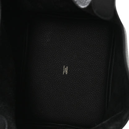 Hermes Taurillon Clemence Picotin Lock 22 MM Black 5 of 13