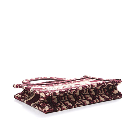 Christian Dior Oblique Mini Book Tote Burgundy Multicolor 3 of 9