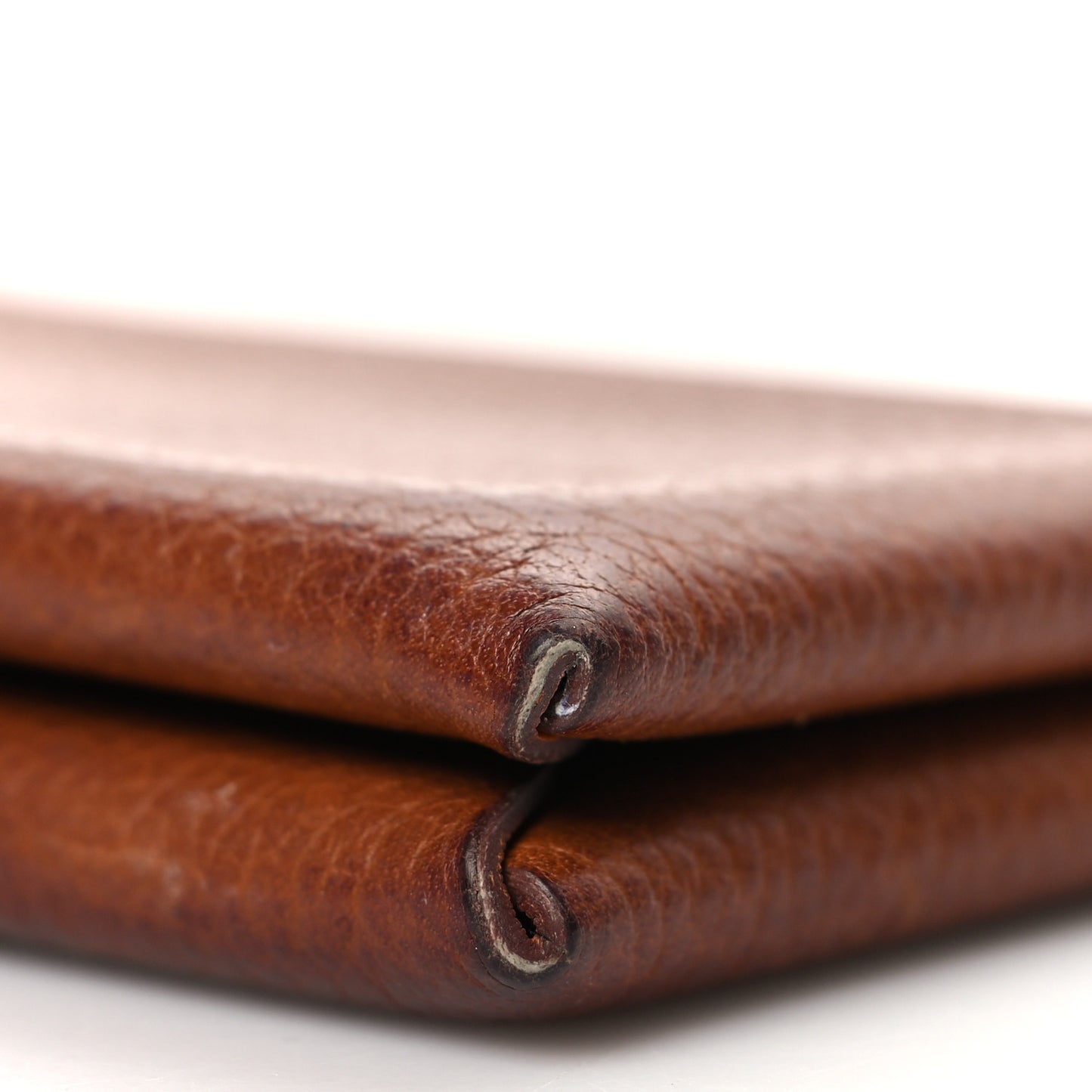 Barenia Verso Calvi Card Case Fauve Orange Poppy