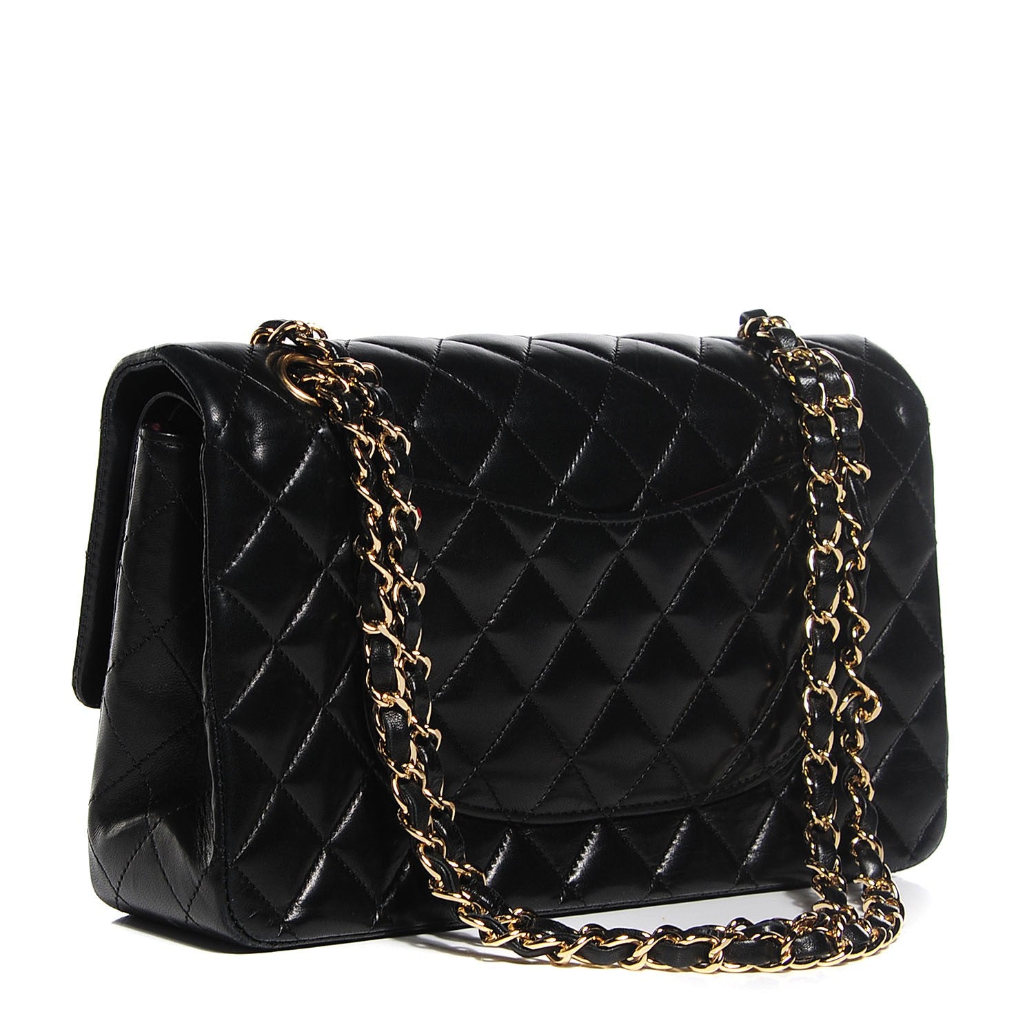 Chanel Lambskin Quilted Medium Double Flap Black 3 of 9