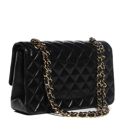 Chanel Lambskin Quilted Medium Double Flap Black 3 of 9