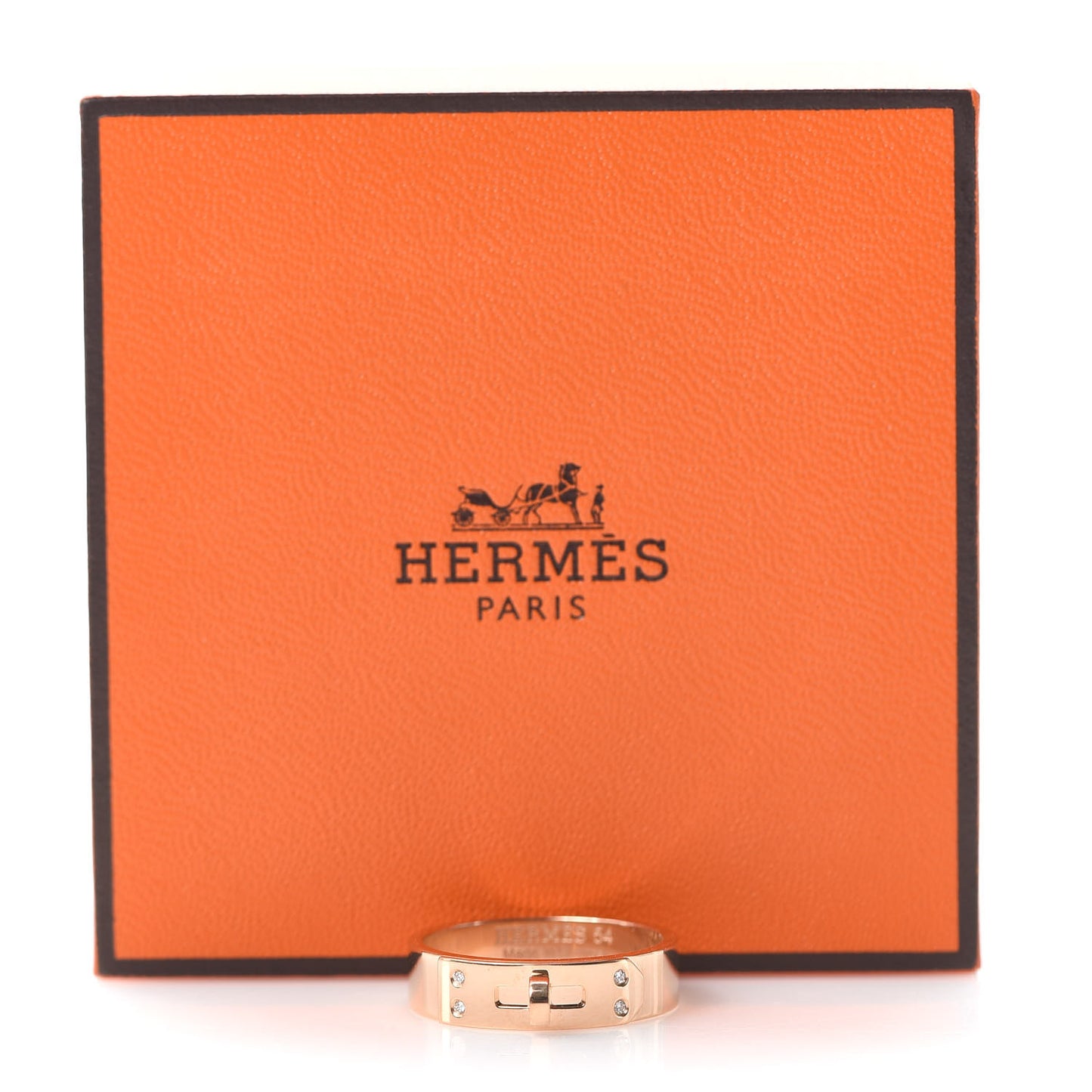 18K Rose Gold Diamond PM Kelly Ring 54 6.75