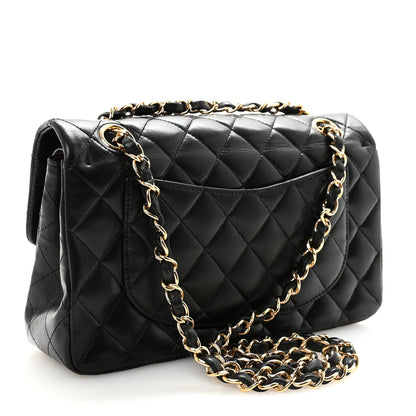 Chanel Lambskin Quilted Small Double Flap Black 3 of 10