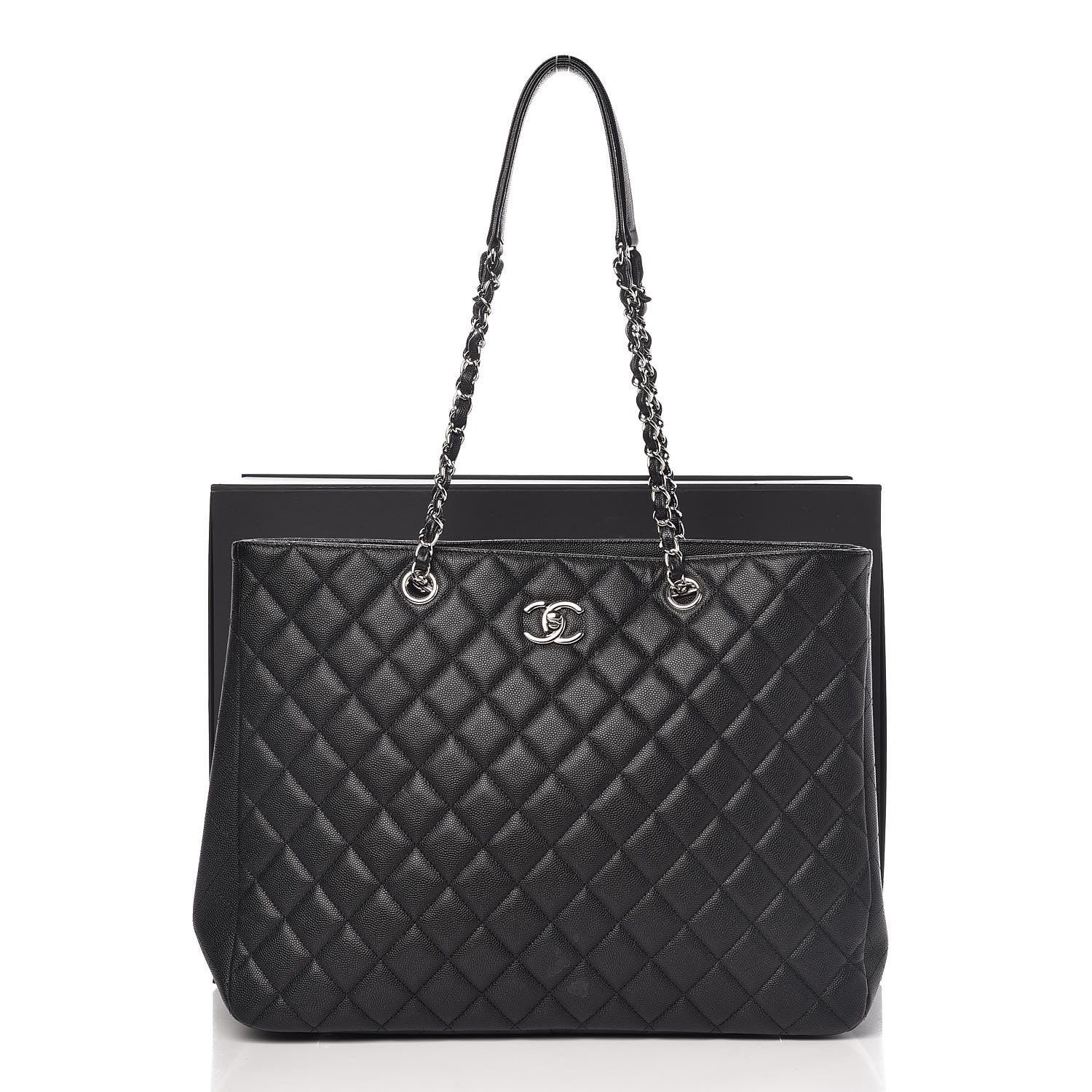 Chanel Caviar Quilted Large Shopping Tote Black 10 of 10