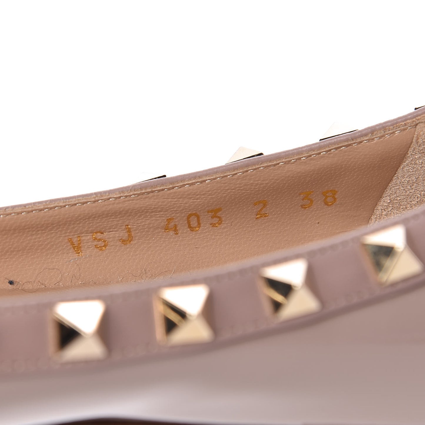 Patent Rockstud Ballerina Flats 38 Poudre