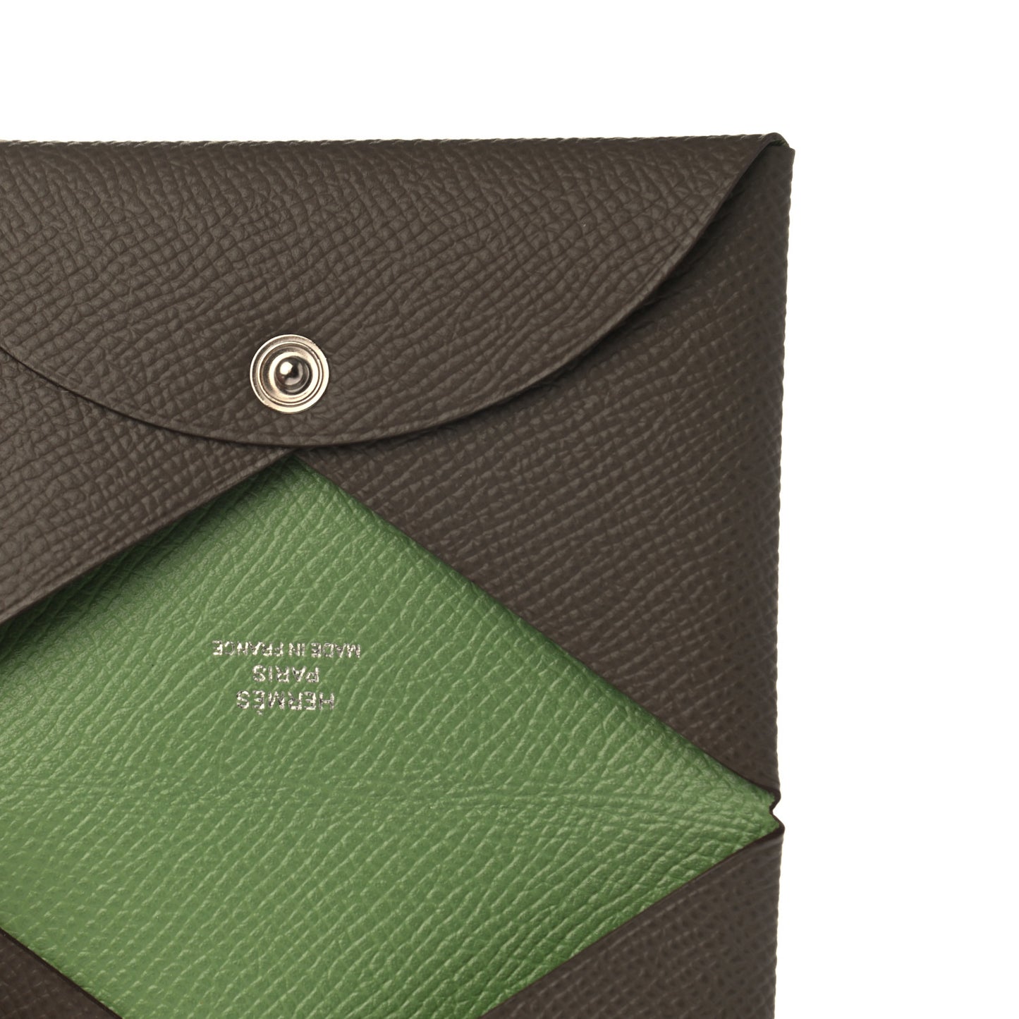 Epsom Verso Calvi Card Case Etain Vert Criquet
