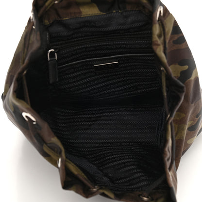 Prada Tessuto Nylon Camouflage Print Cinch Backpack Mimetico 7 of 9