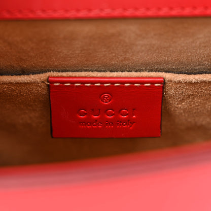 Gucci Calfskin Mini Sylvie Chain Shoulder Bag Hibiscus Red 6 of 10