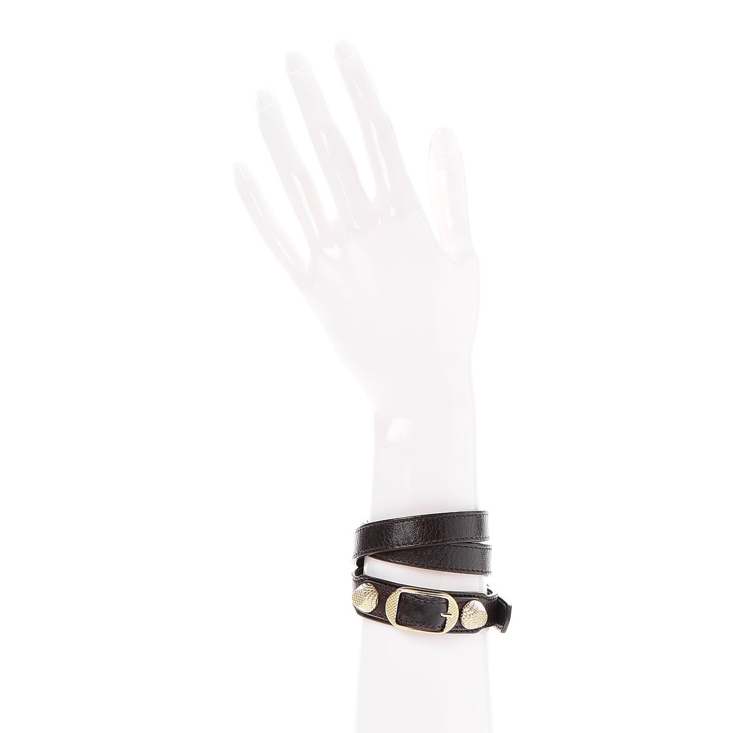 Agneau Giant Gold Triple Tour M Bracelet Cigare Fonce