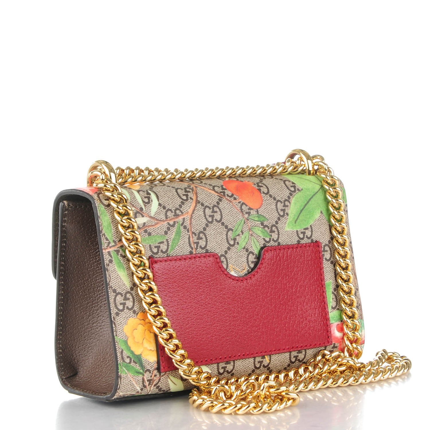 Gucci GG Supreme Monogram Tian Small Padlock Shoulder Bag Beige Multicolor New Acero 3 of 7