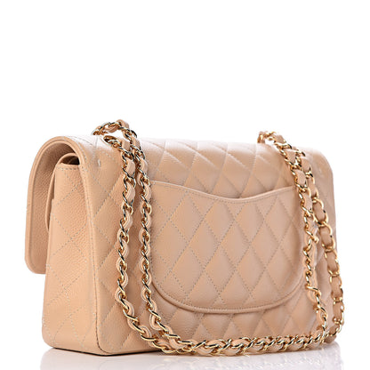 Chanel Caviar Quilted Medium Double Flap Beige Clair 3 of 11