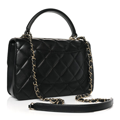 Chanel Lambskin Quilted Small Trendy CC Dual Handle Flap Bag Black 3 of 9