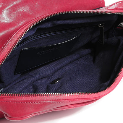 Chanel Iridescent Calfskin Shiva Flap Dark Pink 5 of 8