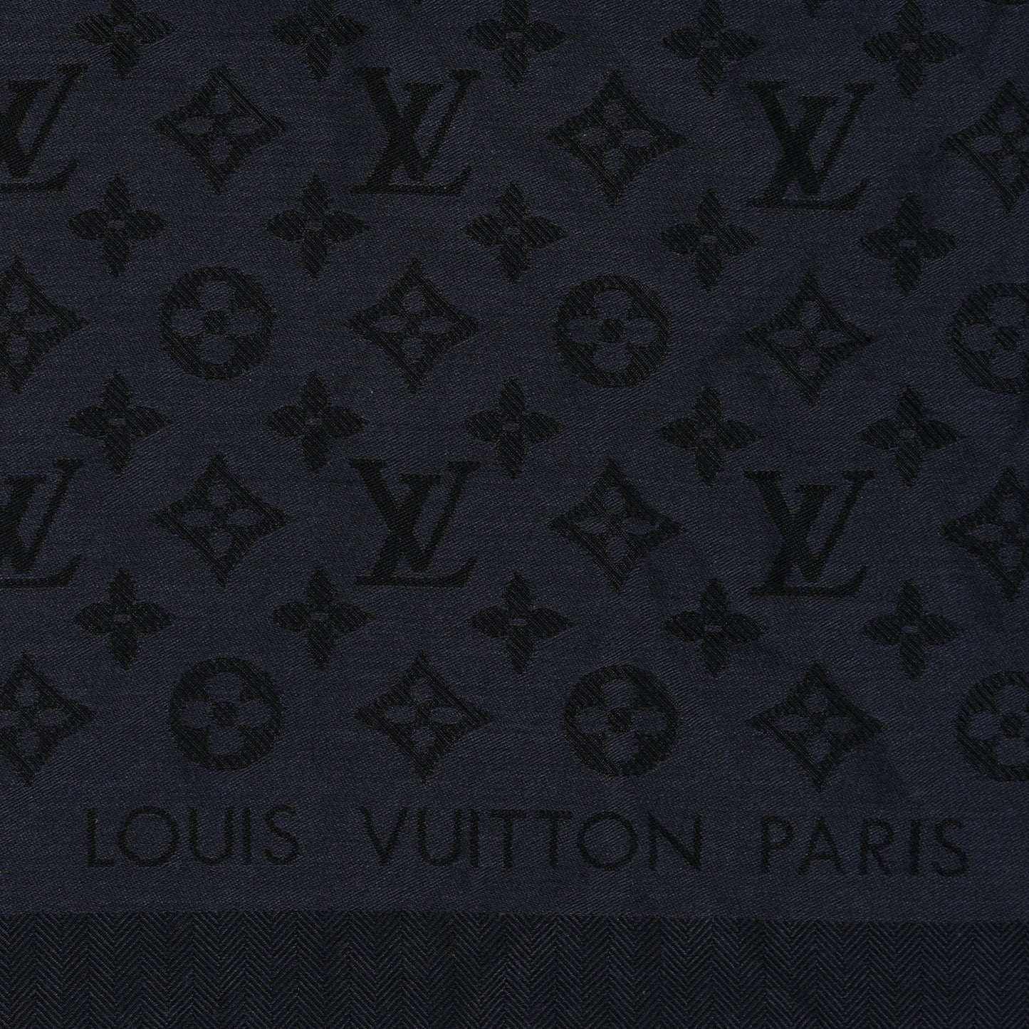 Silk Cashmere Monogram My Everything Duo Shawl XS Anthracite