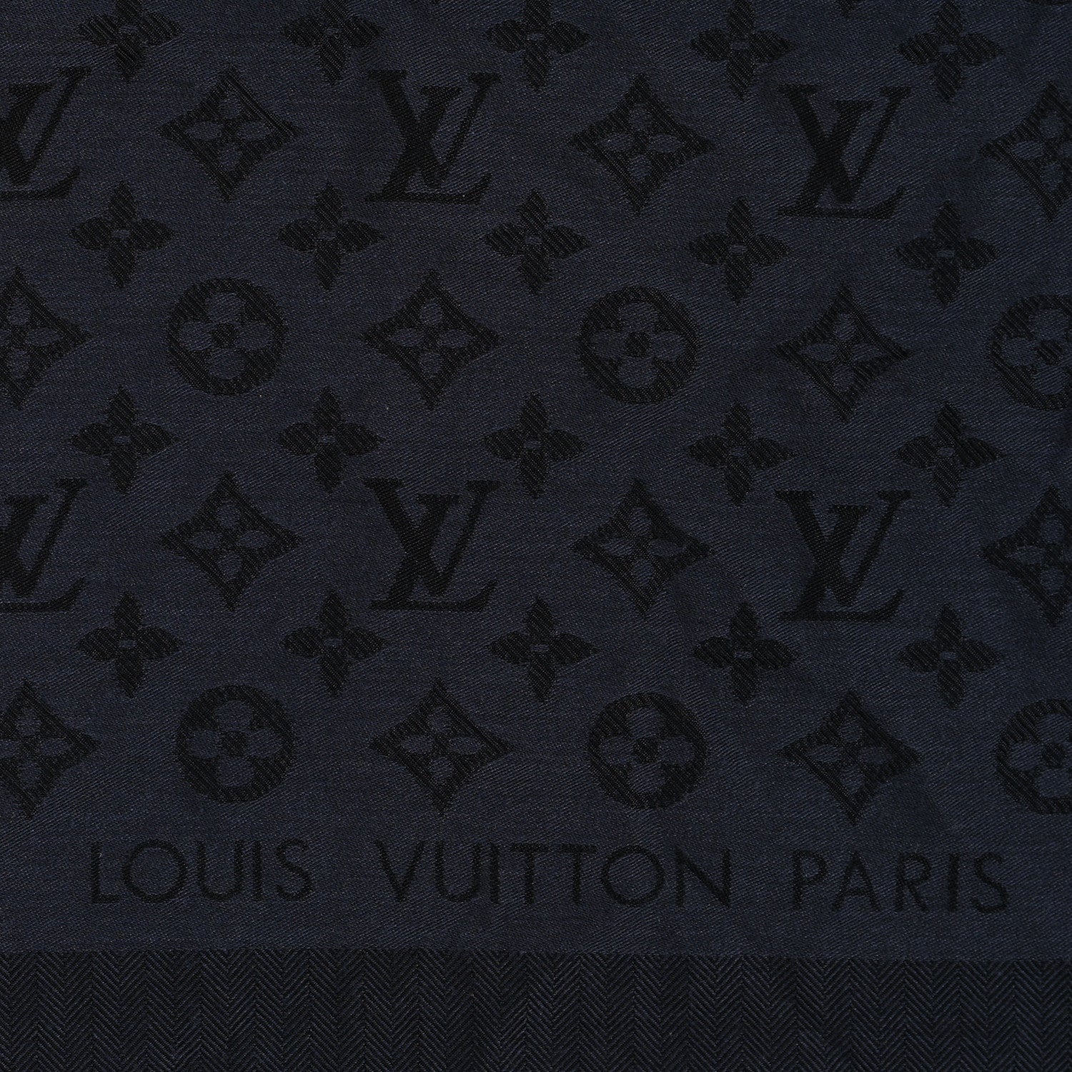 Louis Vuitton Silk Cashmere Monogram My Everything Duo Shawl XS Anthracite 2 of 4