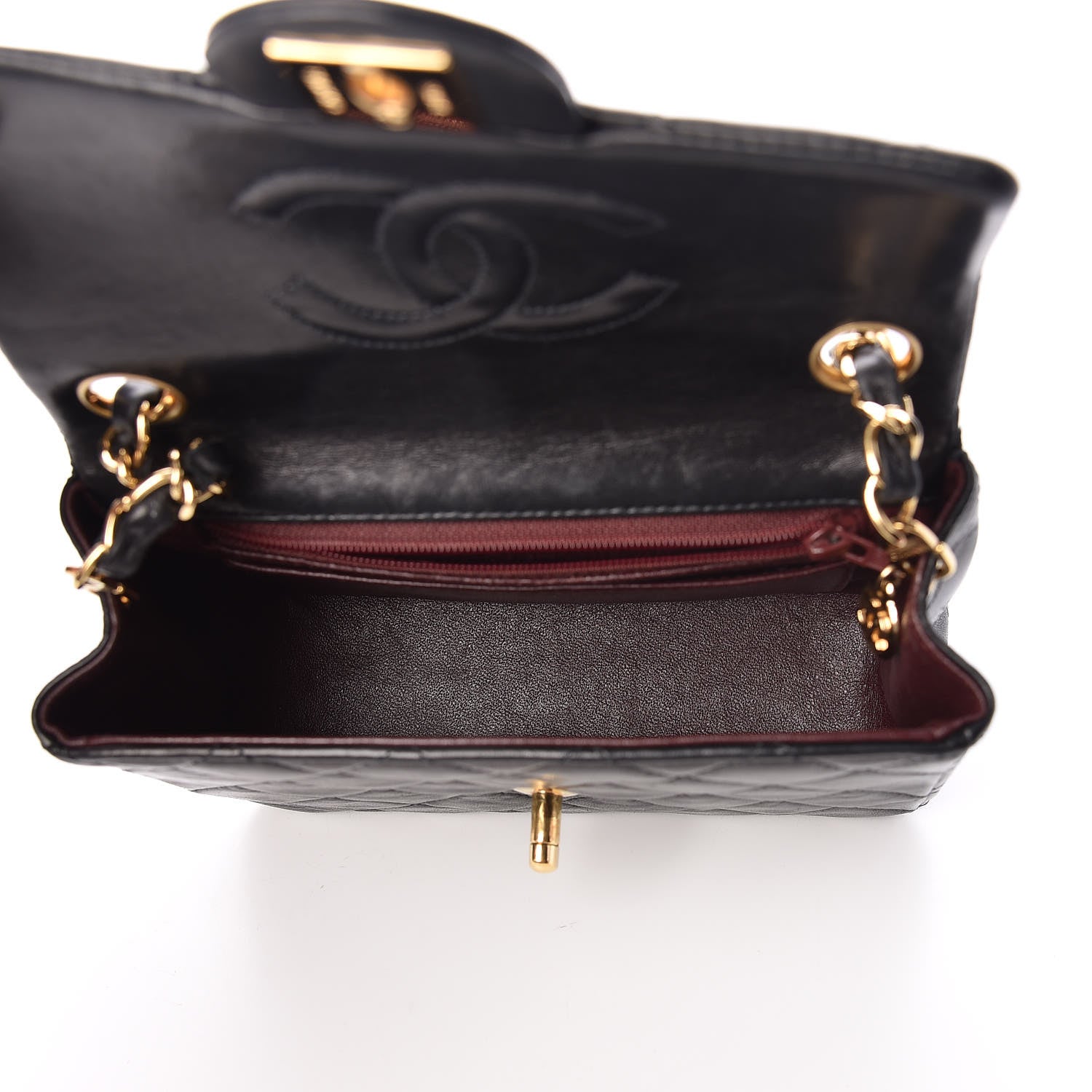 Chanel Lambskin Quilted Mini Square Flap Black 5 of 10