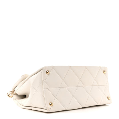 Chanel Caviar Quilted Mini Retro Twist Top Handle Flap White 4 of 14