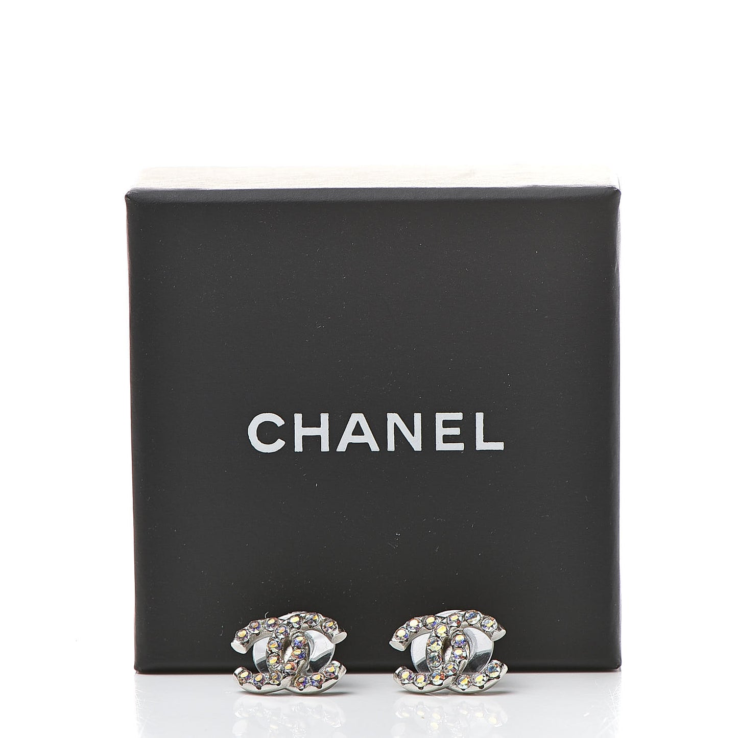 Iridescent Crystal CC Earrings Multicolor