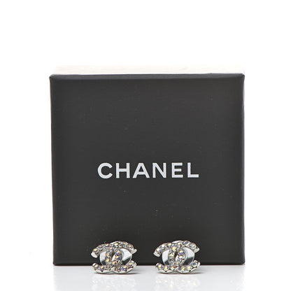 Chanel Iridescent Crystal CC Earrings Multicolor 6 of 6