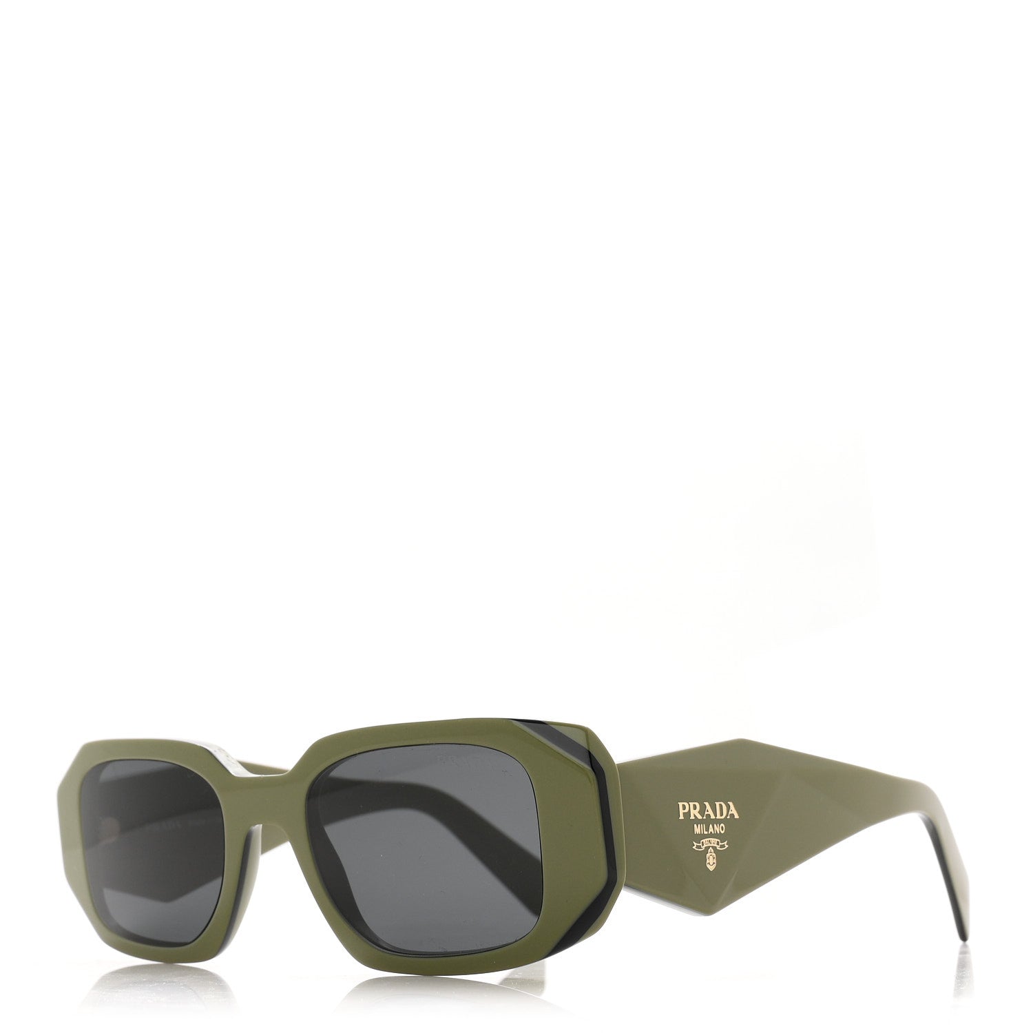 Prada Acetate Symbole Sunglasses SPR 17W Green 1 of 8