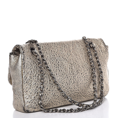 Chanel Distressed Metallic Lambskin Quilted Le Marais Ligne Flap Gold 3 of 11