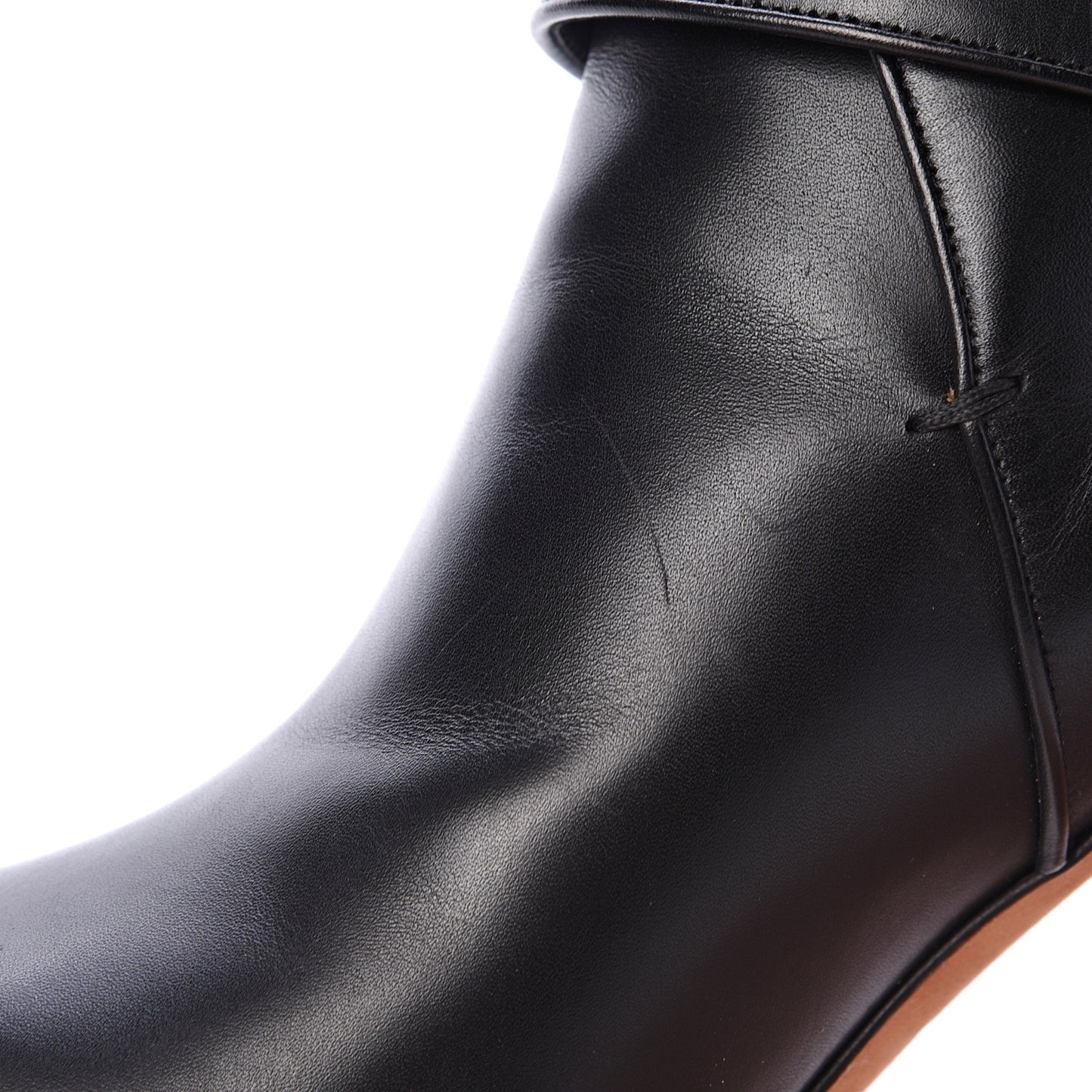 Calfskin Shark Ankle Boot 38 Black