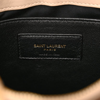 Saint Laurent Calfskin Y Quilted Monogram Small Loulou Chain Satchel Dark Beige 6 of 11