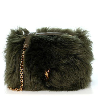 Saint Laurent Shearling Fur Mini Jamie 4.3  Olive Ranch Dark Olive Ranch 1 of 11