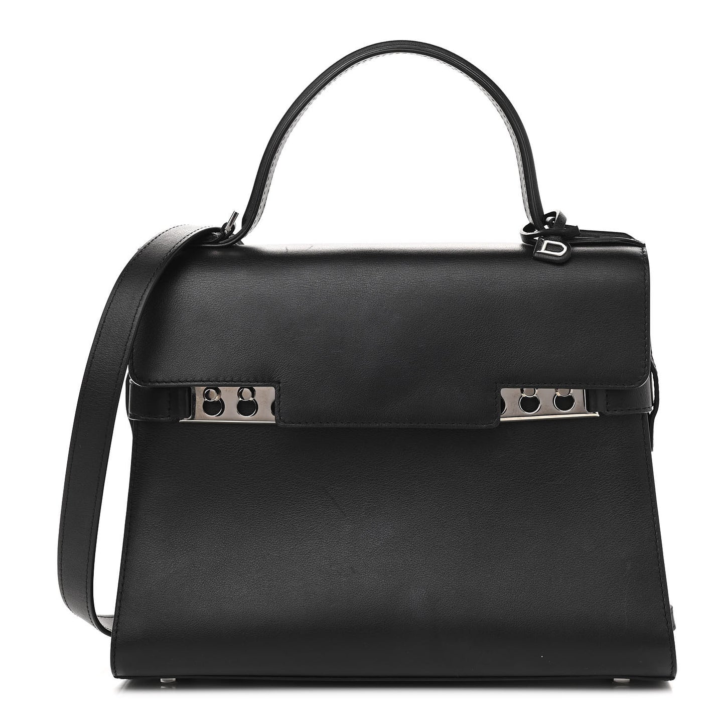 Calfskin MM Tempete Satchel Black