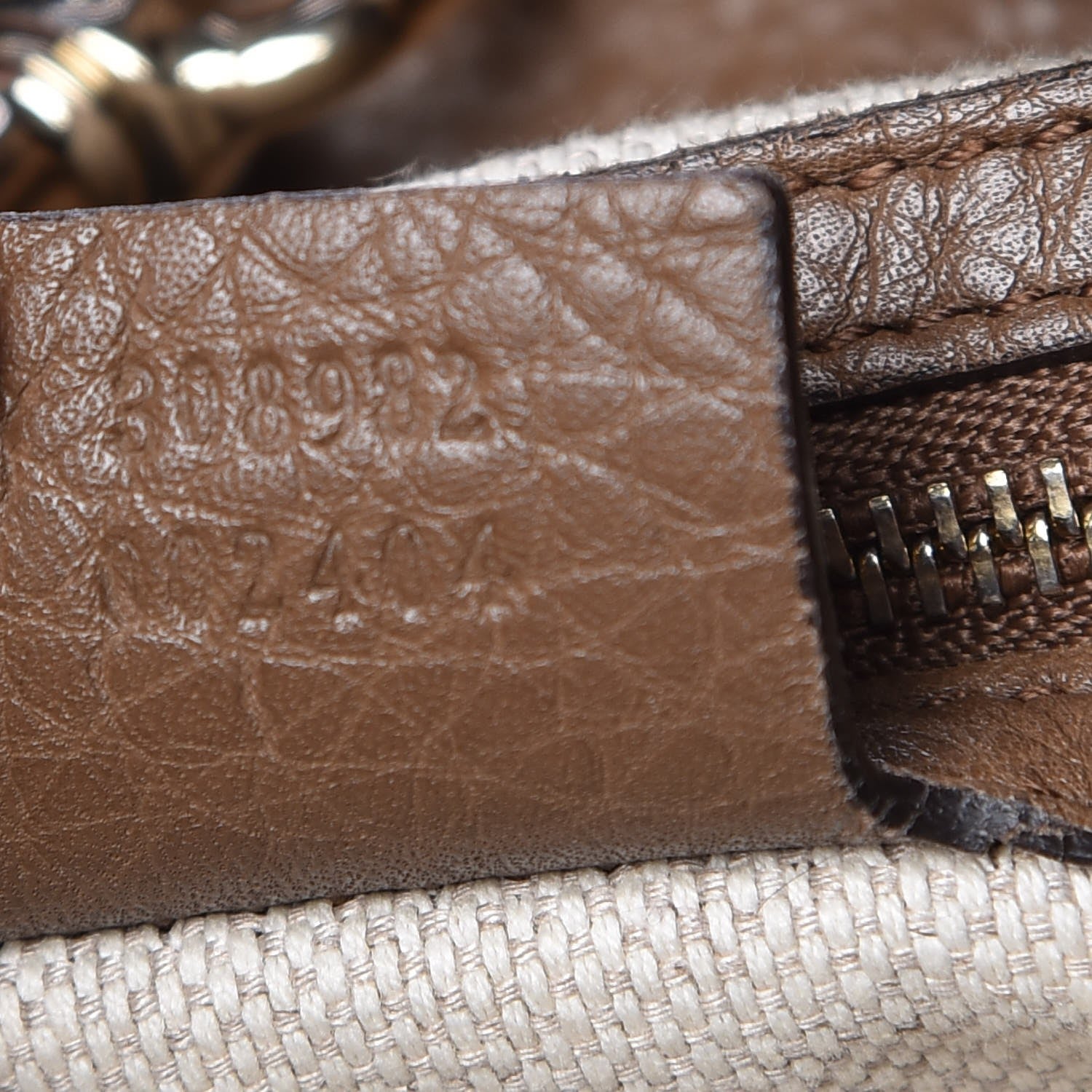 Gucci Pebbled Calfskin Medium Soho Chain Shoulder Bag Maple Brown 8 of 14