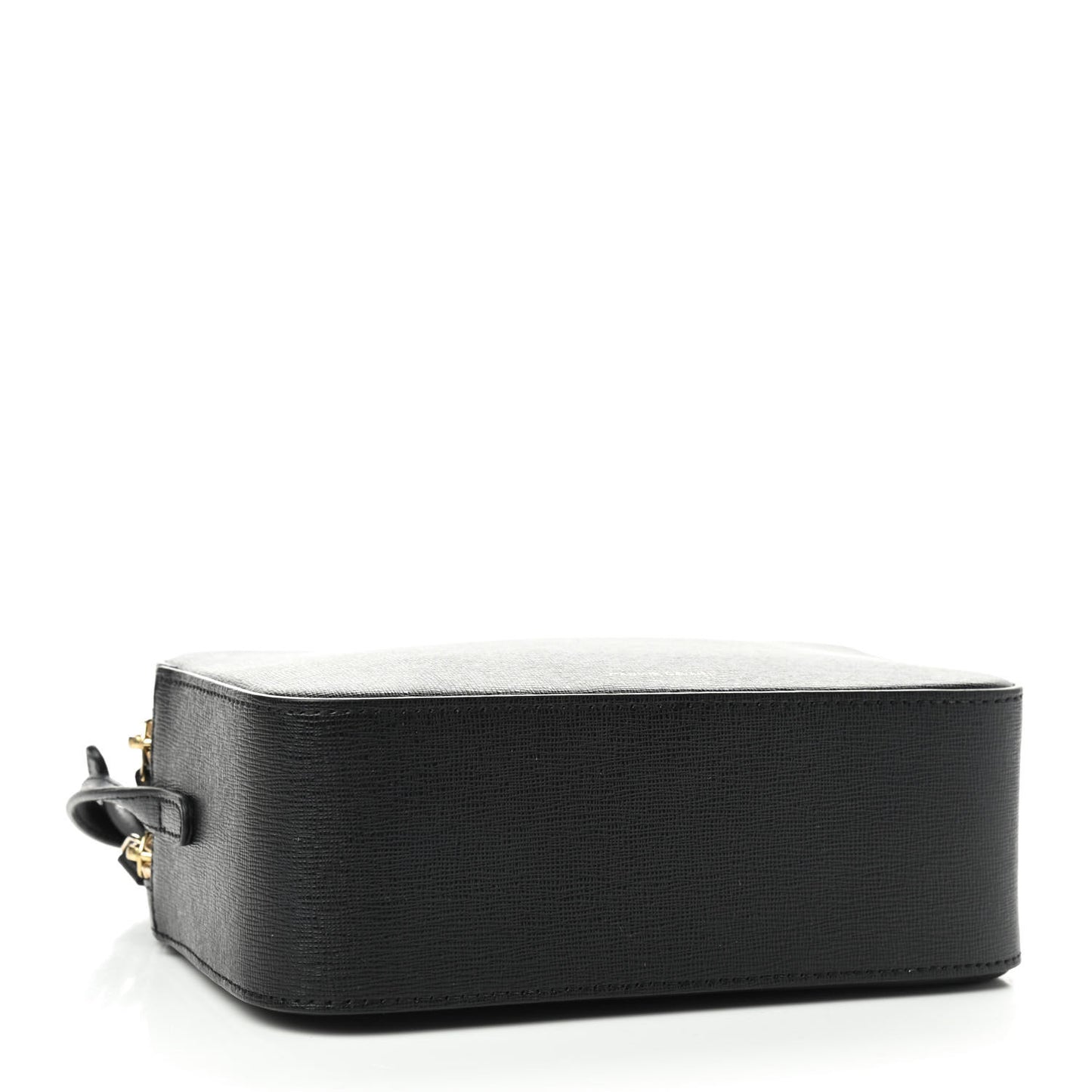 Saffiano Double Zip Crossbody Black