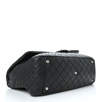Chanel Calfskin Quilted XXL Travel Flap Bag Black 4 of 10